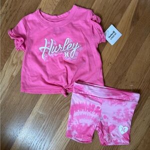 NWT Hurley Pink Tie-Dye Toddler Set